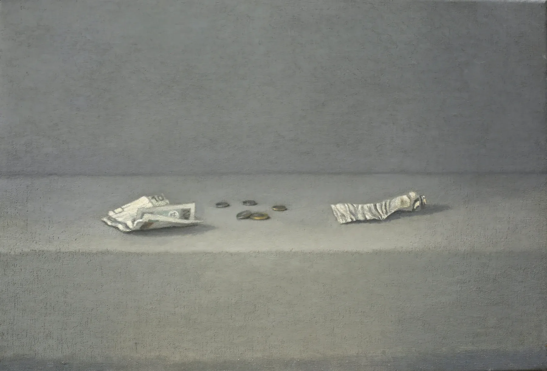 Martwa natura 1, wosk zmydlony na płótnie, 65 × 44 cm