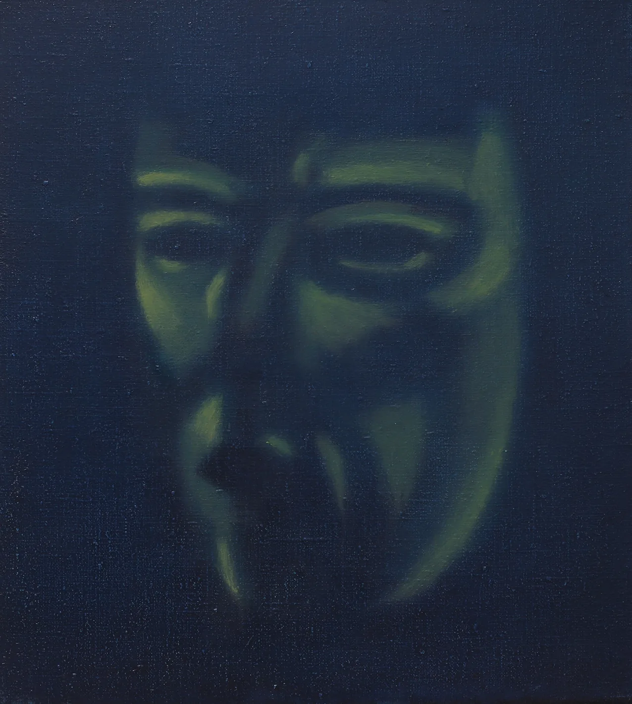 Twarz 12, olej na płótnie, 31 × 34 cm
