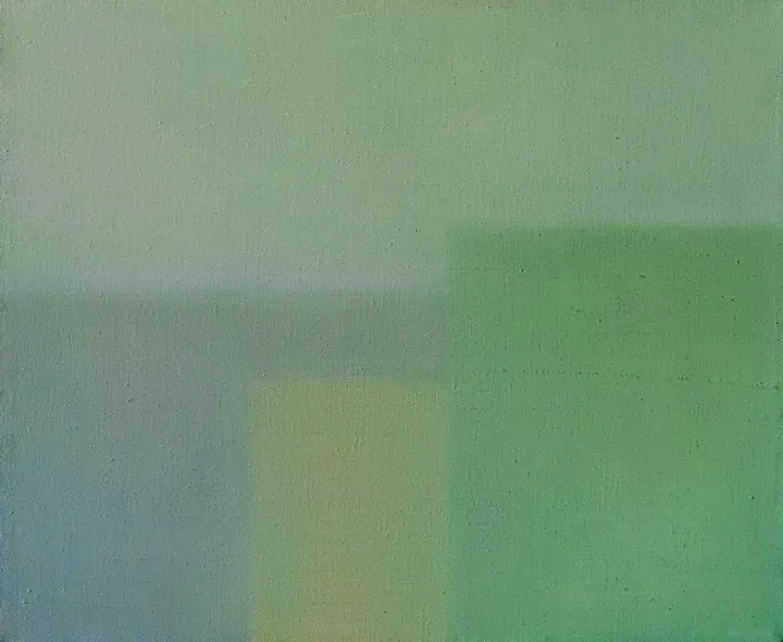 Abstrakcja, olej na płótnie, 55 × 38 cm