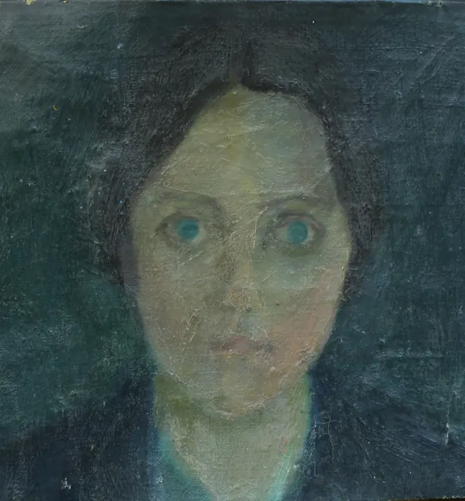 Autoportret, olej na płótnie, 30 × 35 cm, 1983