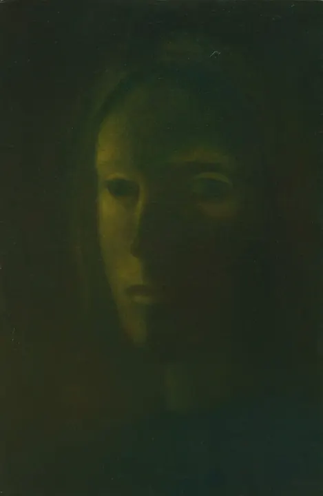 Twarz, olej na płótnie, 41 × 27 cm