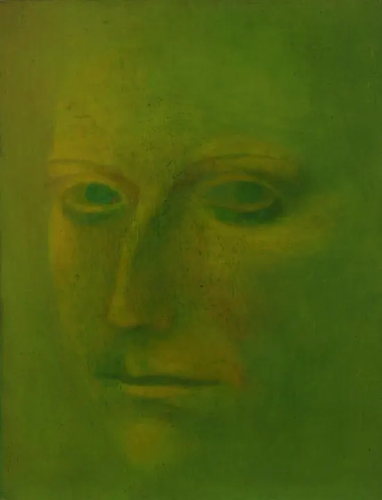 Twarz, olej na płótnie, 24 × 18 cm